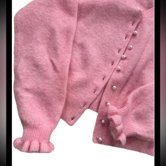 &Other Stories Pink Wool & Mohair Blend Cardigan Women’s Sweater S - Picture 3 of 7